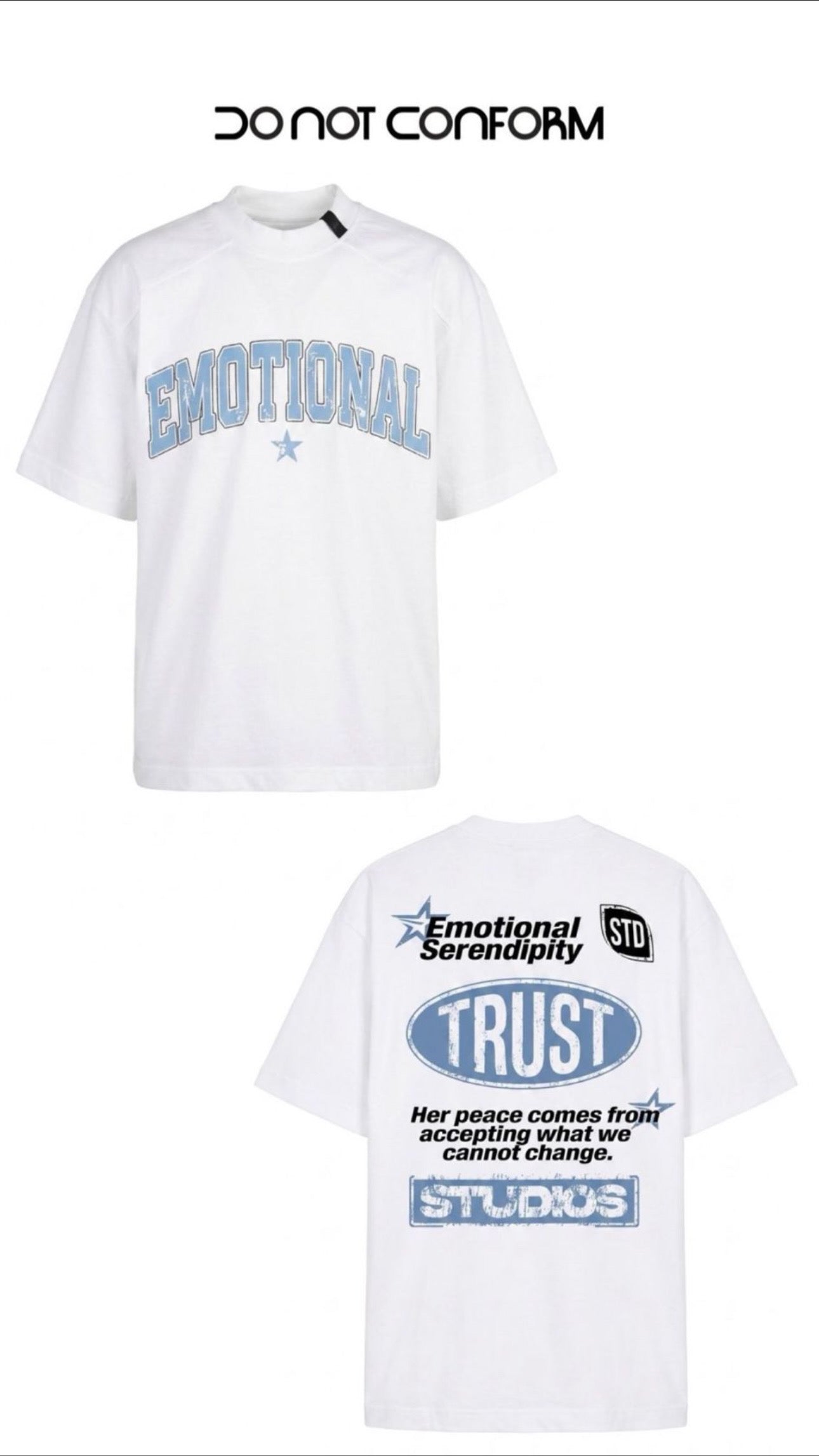WHITE TEE DO NOT CONFORM