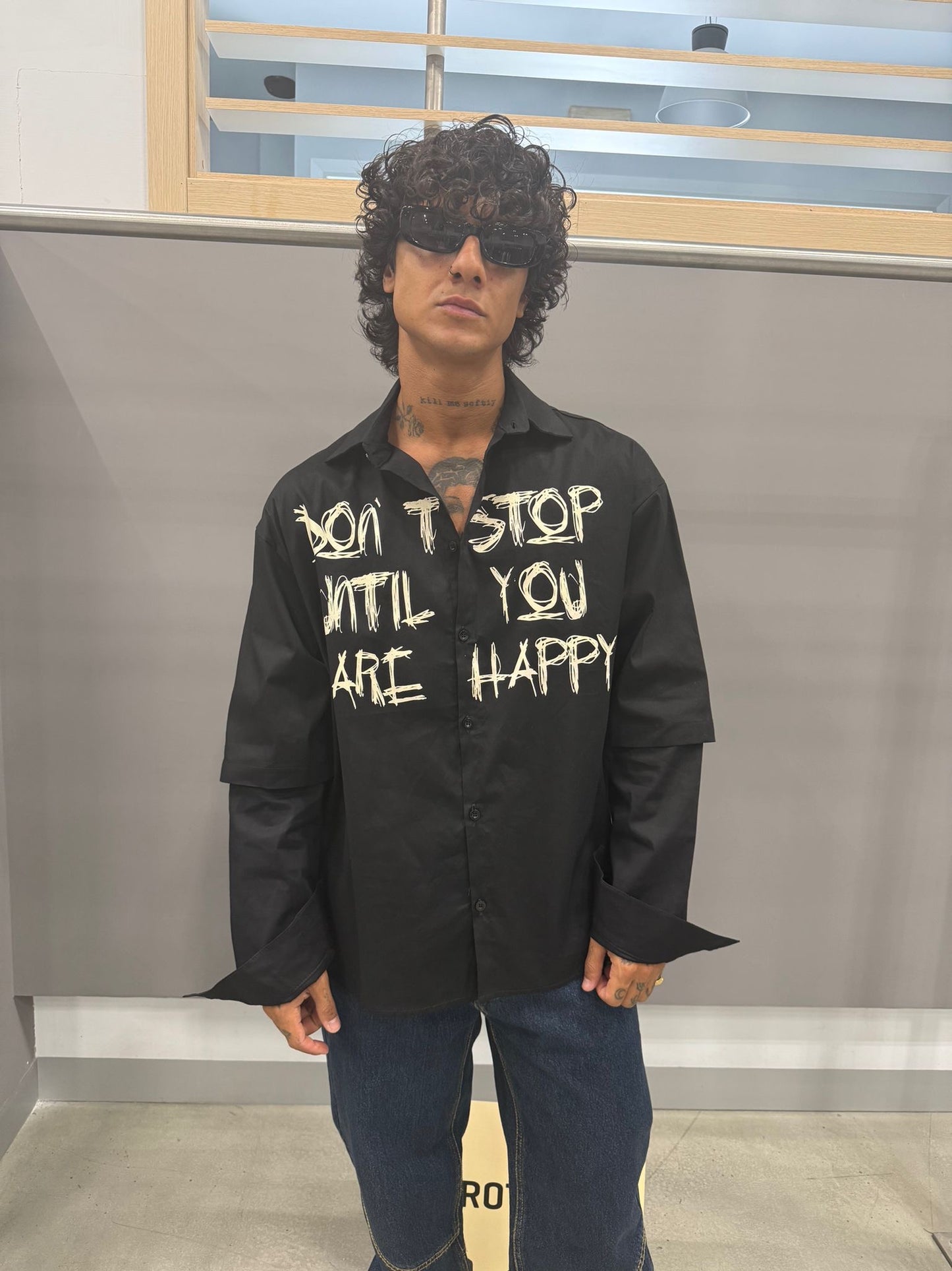 CAMICIA DON’T STOP NERA