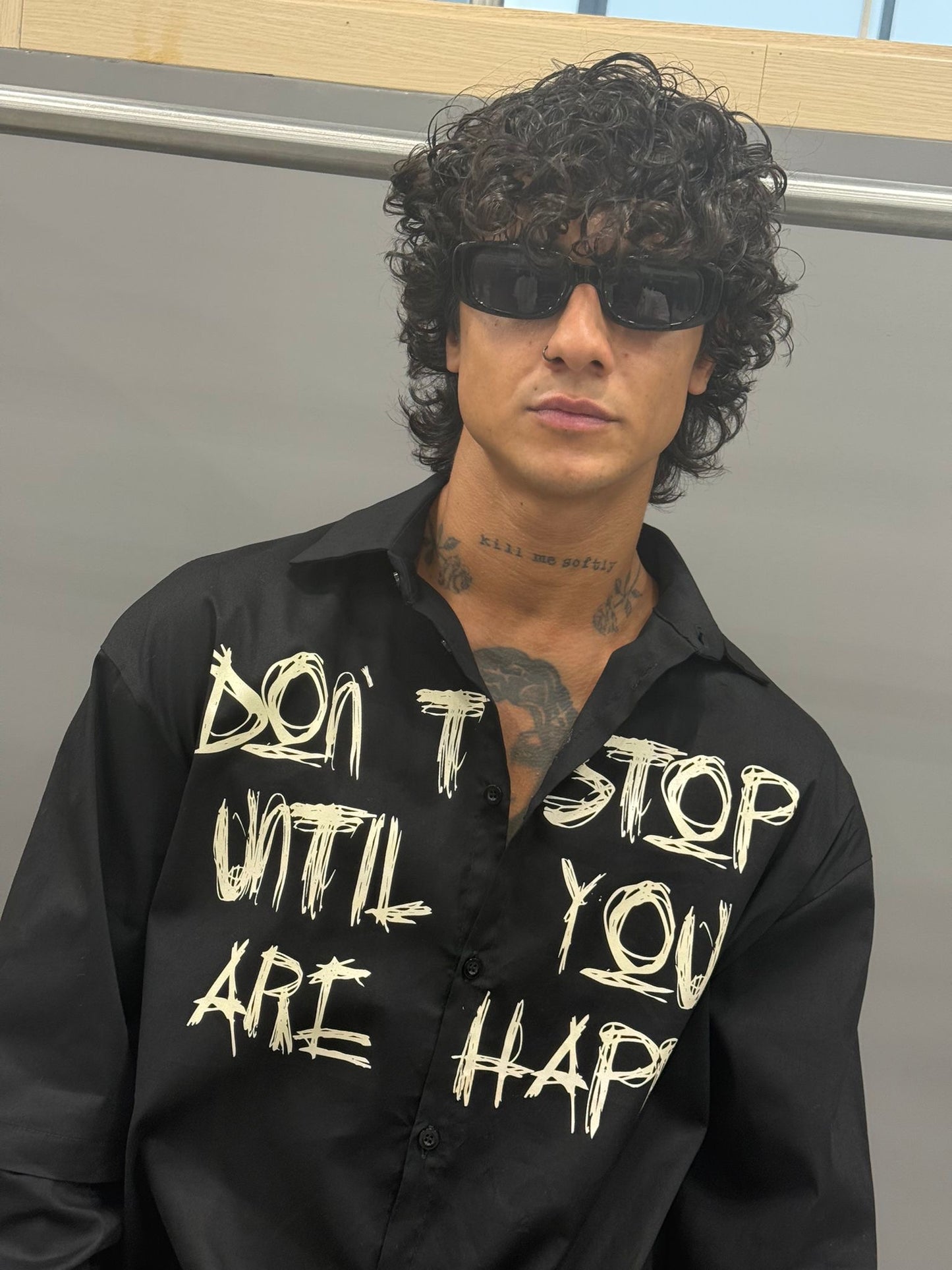 CAMICIA DON’T STOP NERA