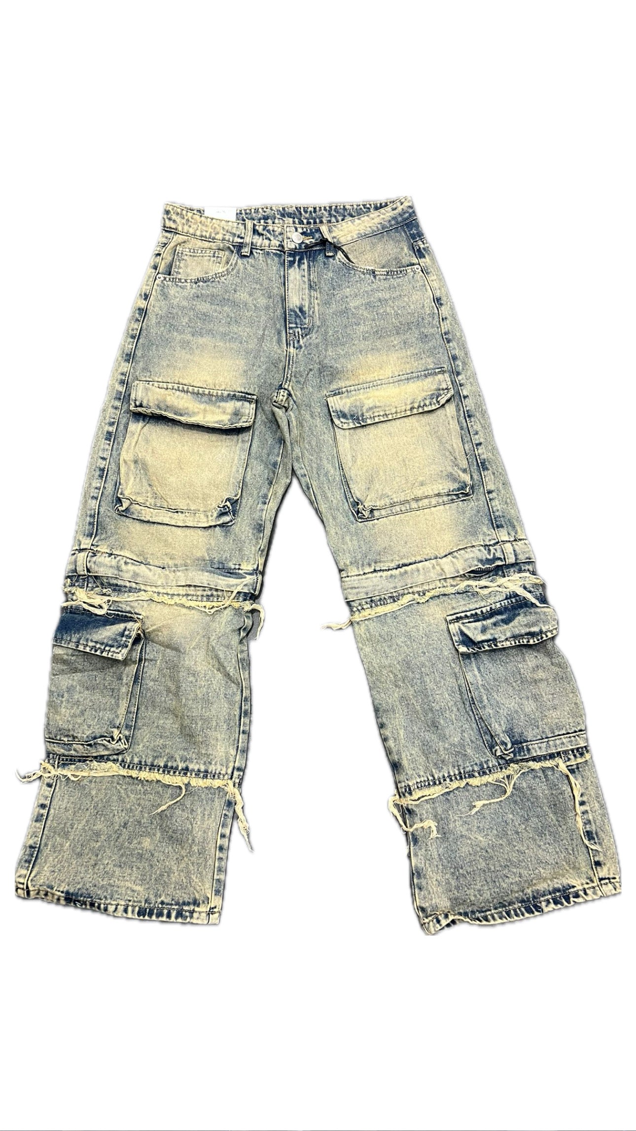 JEANS CARGO SABBIATO
