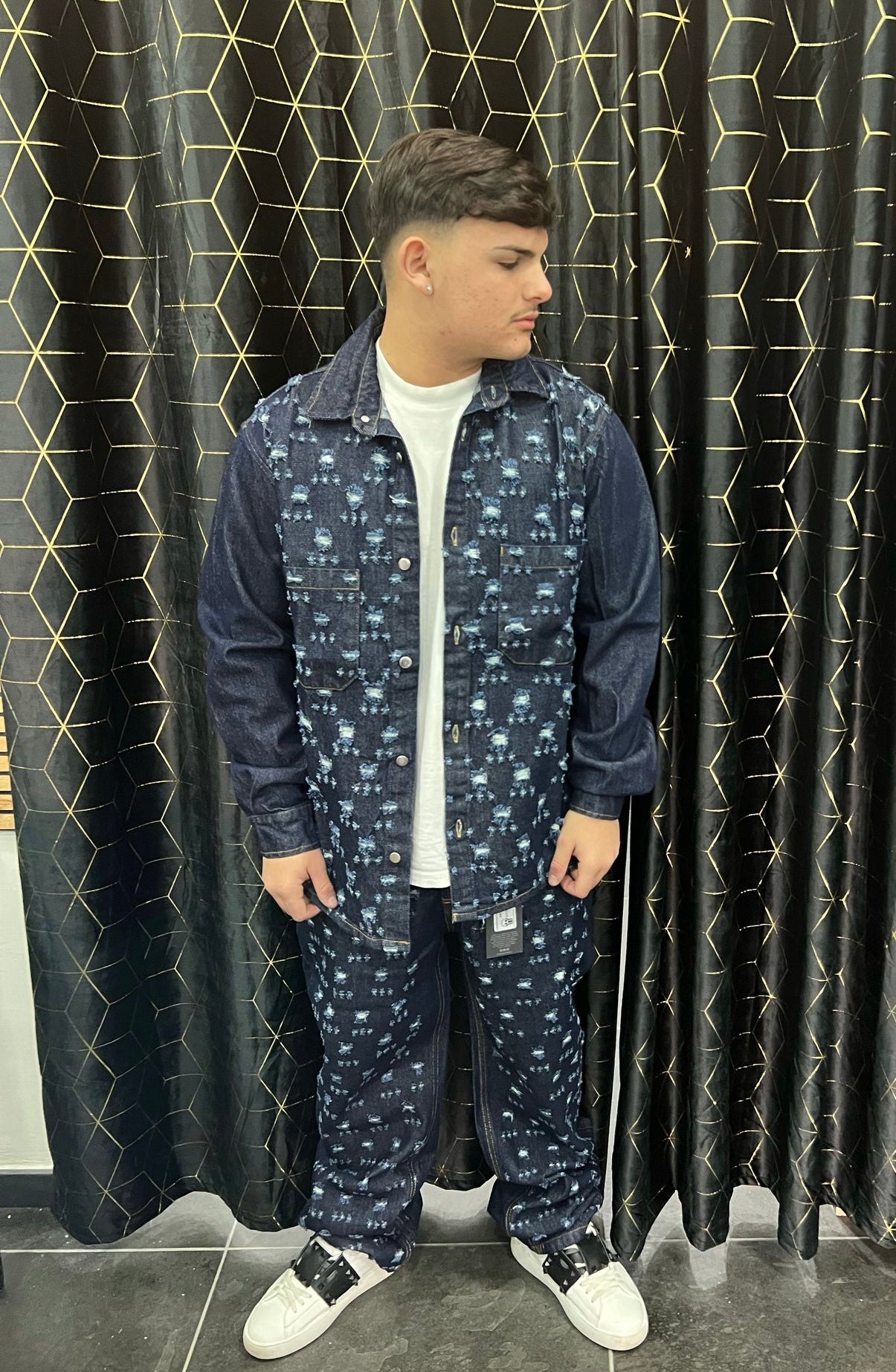 COORDINATO DENIM LASERIZZATO