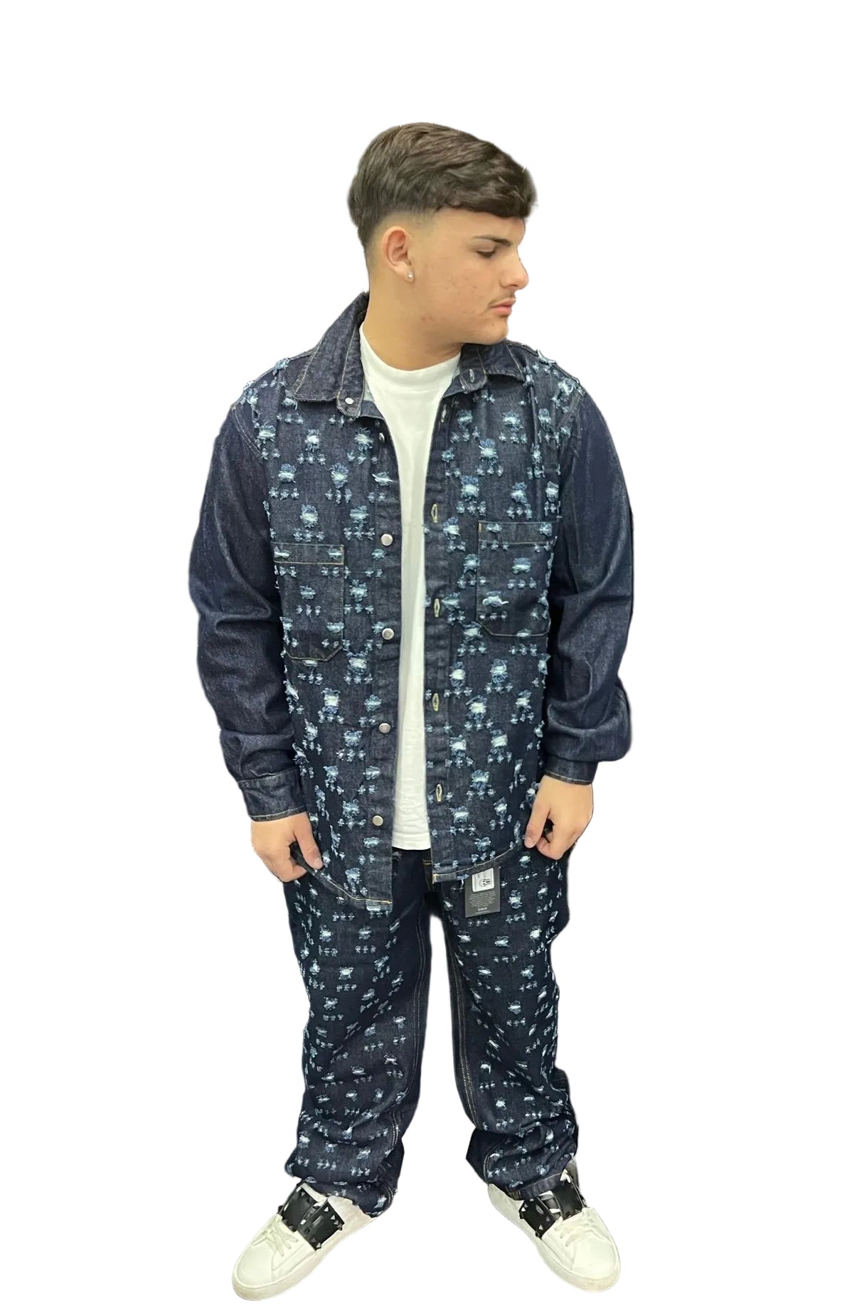 COORDINATO DENIM LASERIZZATO