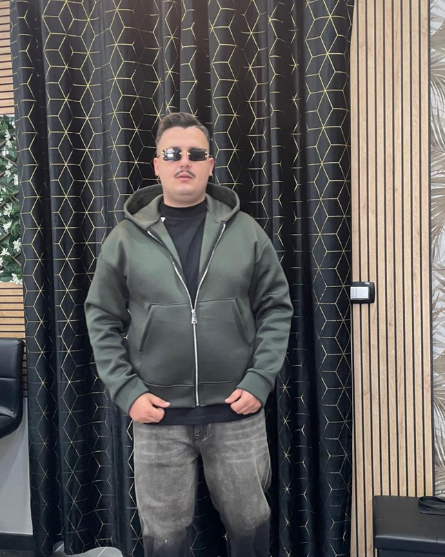 FELPA ZIP SCUBA VERDE