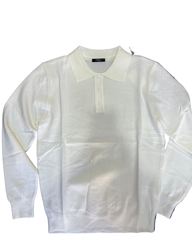 POLO MANICHE LUNGHE BIANCA