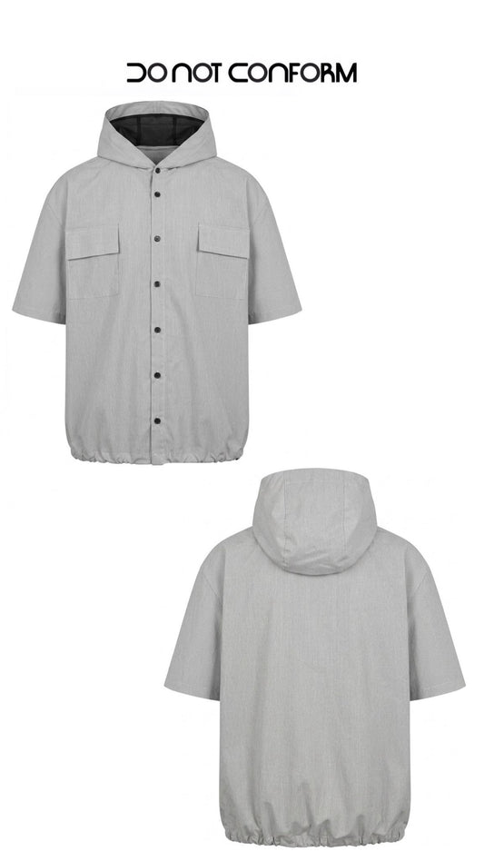 STRIPPED SHIRT HOOD DNC