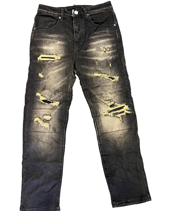 JEANS ROTTURE SABBIATO