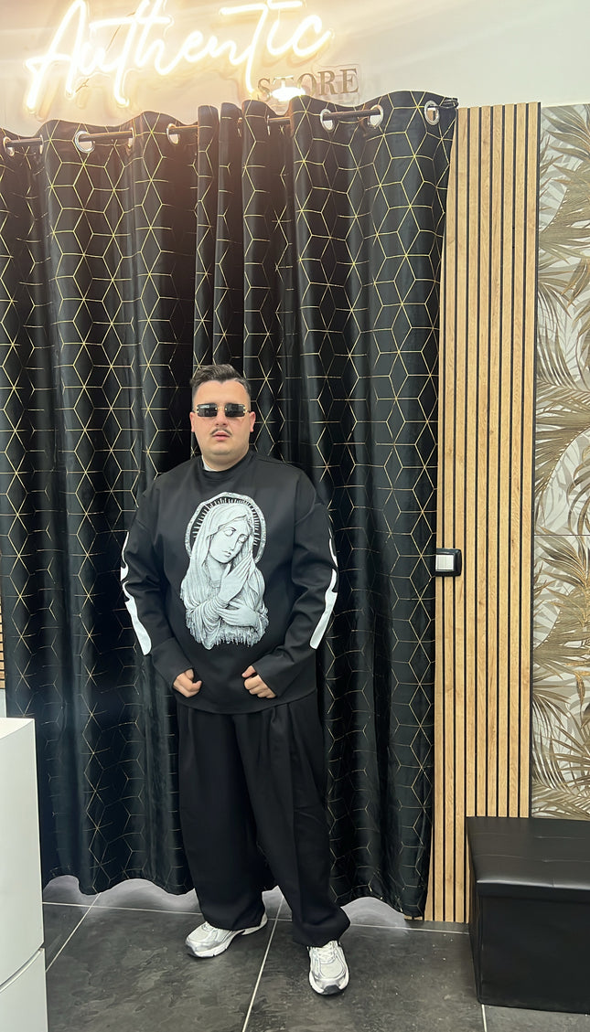 T-SHIRT DOPPIATA NERA