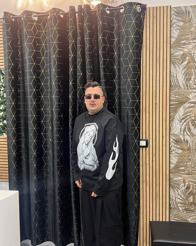 T-SHIRT DOPPIATA NERA