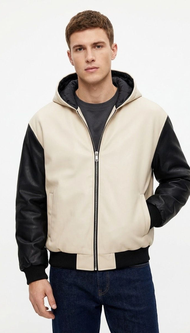 GIUBBINO BEIGE E NERO